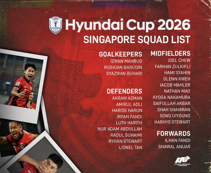 ĐT Singapore: Thử thách thực sự đầu tiên ở ASEAN Cup 2026 của tuyển Việt Nam - Ảnh 3. ĐT Singapore: Thử thách thực sự đầu tiên ở ASEAN Cup 2026 của tuyển Việt Nam - Ảnh 3.