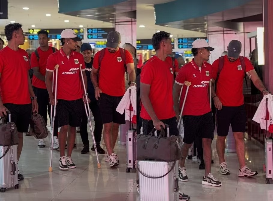 Trụ cột của đội tuyển Indonesia vẫn chống nạng, khó đá trận ra quân Asean Cup - Ảnh 1.