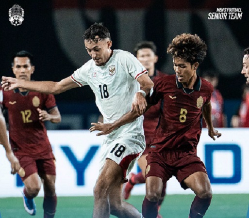 Tiền đạo 19 tuổi gốc Australia Mitchell Baker lập hat-trick, giúp Indonesia thắng Campuchia 5-1 trong trận ra quân ở ASEAN Cup 2026 và được đặt biệt danh "Erling Baker". Ảnh: Liên đoàn bóng đá Đông Nam Á