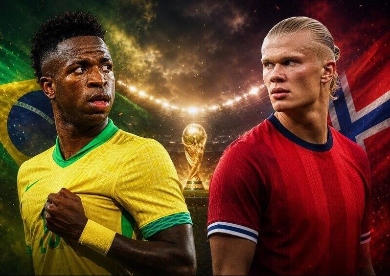 Nhận định Brazil vs Na Uy (03h00, 6/7), vòng 1/8 World Cup 2026: Lực lượng, đối đầu, tỷ lệ chiến thắng - Ảnh 1. Nhận định Brazil vs Na Uy (03h00, 6/7), vòng 1/8 World Cup 2026: Lực lượng, đối đầu, tỷ lệ chiến thắng - Ảnh 1.