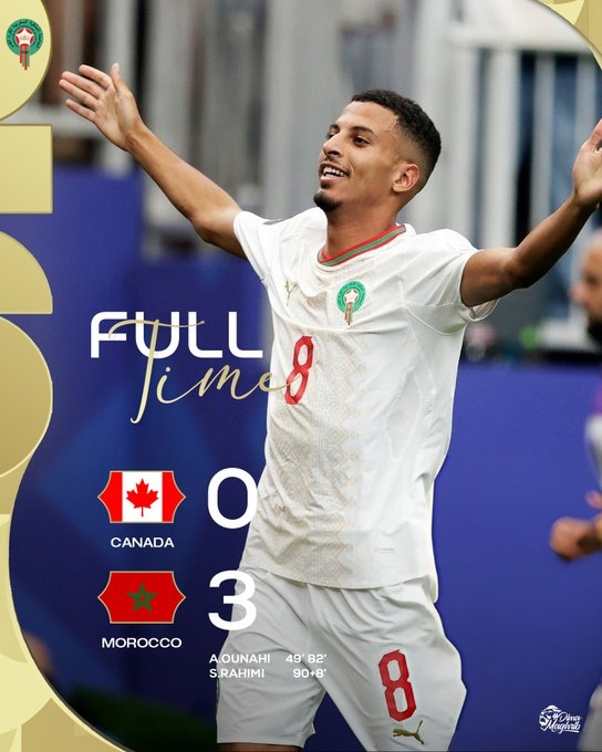 Thắng Canada 3-0, ĐT Morocco đoạt vé vào tứ kết World Cup 2026 và tạo nên lịch sử - Ảnh 1. Thắng Canada 3-0, ĐT Morocco đoạt vé vào tứ kết World Cup 2026 và tạo nên lịch sử - Ảnh 1.