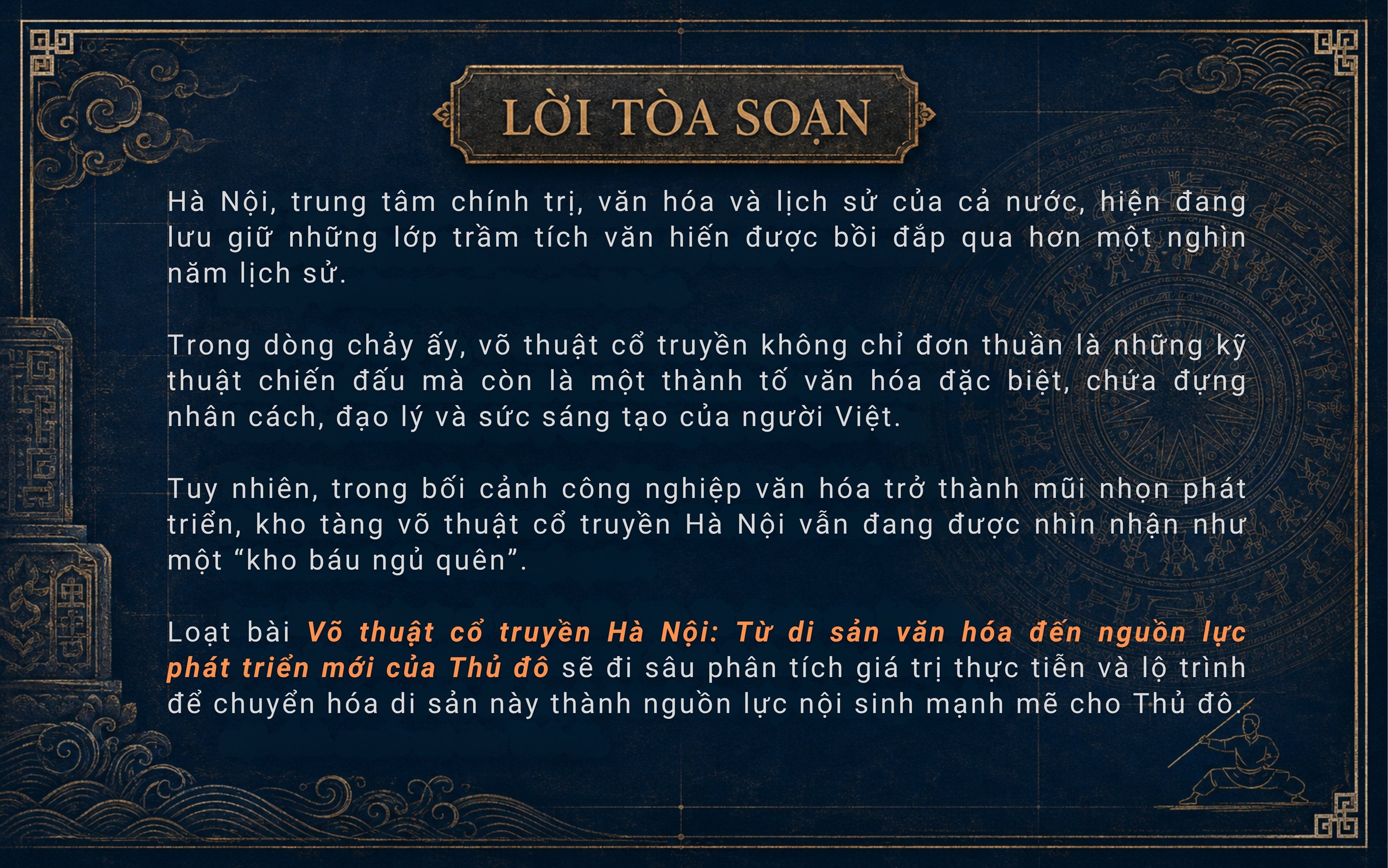Võ thuật cổ truyền Hà Nội - Từ di sản văn hóa đến nguồn lực phát triển mới của Thủ đô: Bài 1 - "Kho báu ngủ quên" - Ảnh 1.