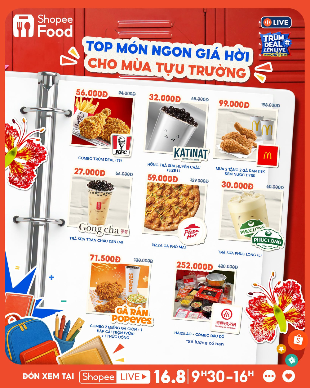 Duy nhất 16/8: Săn loạt deal gà rán, trà sữa, món ăn vặt quốc dân giảm đến 50% - Ảnh 1. Duy nhất 16/8: Săn loạt deal gà rán, trà sữa, món ăn vặt quốc dân giảm đến 50% - Ảnh 1.