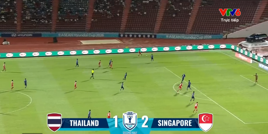 TRỰC TIẾP bóng đá Thái Lan 1-2 Singapore: Cột dọc hai lần từ chối đội chủ nhà (H2) - Ảnh 4. TRỰC TIẾP bóng đá Thái Lan 1-2 Singapore: Cột dọc hai lần từ chối đội chủ nhà (H2) - Ảnh 4.