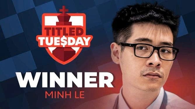Lê Tuấn Minh vượt qua "Vua cờ" Magnus Carlsen, đăng quang Titled Tuesday - Ảnh 1. Lê Tuấn Minh