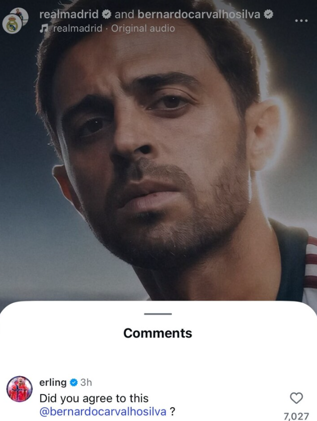 Real Madrid gây tranh cãi khi dùng video AI chào đón tân binh Bernardo Silva - Ảnh 1.