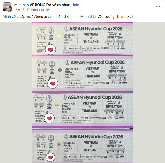 Sốt vé chung kết ASEAN Cup 2026: Vé chợ đen lên 11 triệu đồng/cặp vẫn khó mua - Ảnh 2.