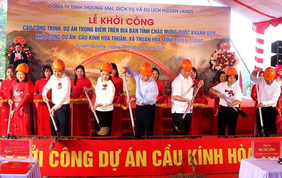 Khởi công cầu kính đầu tiên tại Tuyên Quang, tạo điểm nhấn cho du lịch vùng cao - Ảnh 1.