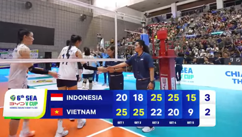 Tuyển bóng chuyền nữ Việt Nam thua ngược Indonesia 2-3 ở chặng 2 SEA V.Cup 2026 Tuyển bóng chuyền nữ Việt Nam thua ngược Indonesia 2-3 ở chặng 2 SEA V.Cup 2026