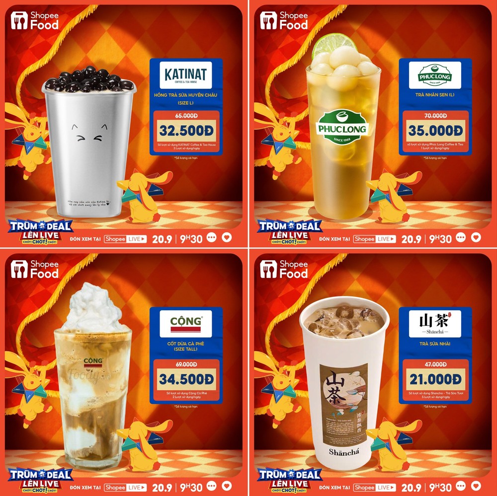 ShopeeFood khao deal phá cỗ giảm đến nửa giá tại Trùm Deal Lên Live 20/9 - Ảnh 1.