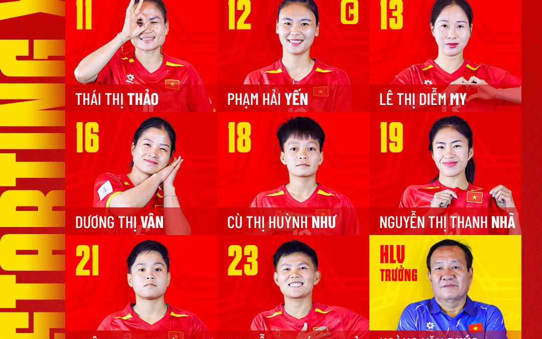 TRỰC TIẾP bóng đá nữ Việt Nam vs Thái Lan 17h30 hôm nay: Bích Thùy, Thanh Nhã đá chính