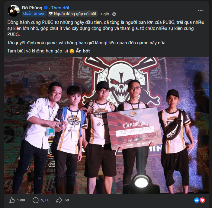 Cộng đồng mạng Việt Nam phản ứng khi Himass và TanVuu bị cấm thi đấu PUBG vĩnh viễn, Độ Mixi tuyên bố xóa game - Ảnh 3. Cộng đồng mạng Việt Nam phản ứng khi Himass và TanVuu bị cấm thi đấu PUBG vĩnh viễn, Độ Mixi tuyên bố xóa game - Ảnh 3.