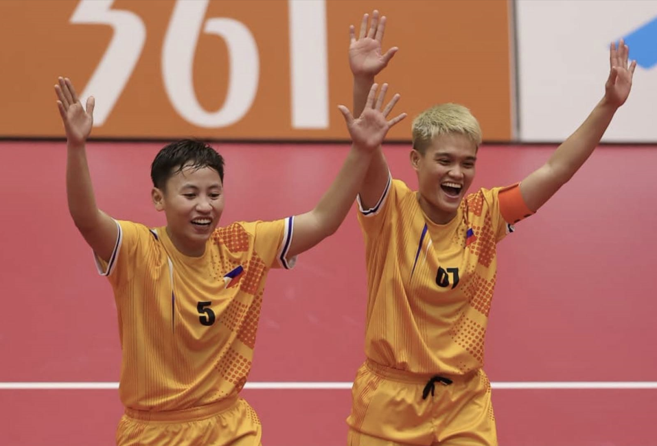 Philippines tiến vào chung kết sau khi đánh bại Lào 2-0 ở bán kết với các tỷ số 15-12 và 15-10. Ảnh; POC Media Philippines tiến vào chung kết sau khi đánh bại Lào 2-0 ở bán kết với các tỷ số 15-12 và 15-10. Ảnh; POC Media