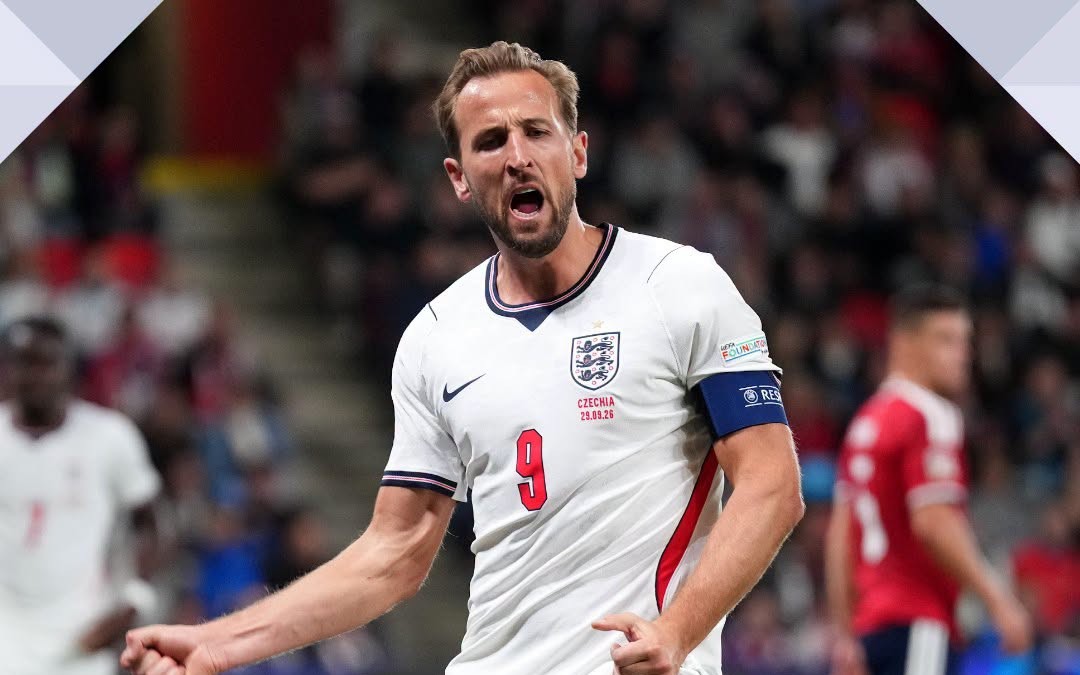 Harry Kane ghi bàn giúp ĐT Anh đánh bại CH Séc; ĐT Tây Ban Nha chạm mốc 40 trận bất bại