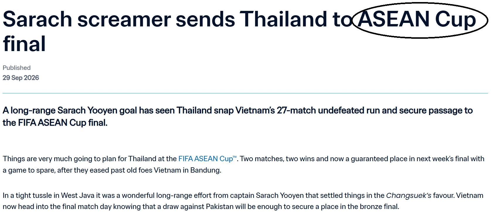 Trang Chủ Fifa Gọi Tên Giải Đấu Là &Quot;Asean Cup&Quot;. Ảnh&Quot; Fifa