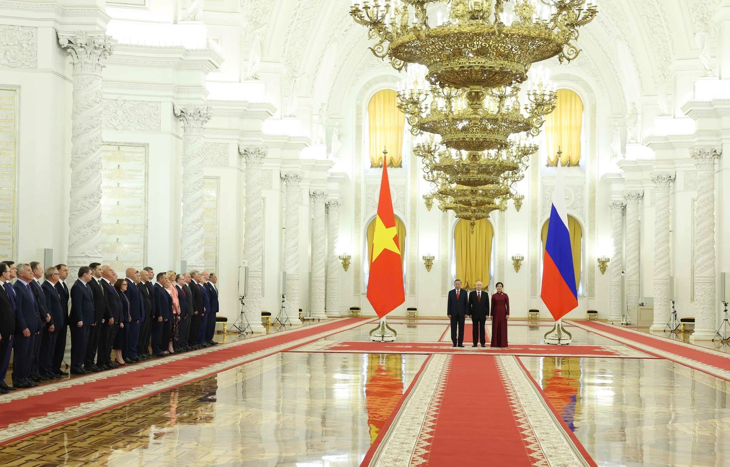 Tổng thống Liên bang Nga Vladimir Putin chủ trì Lễ đón Tổng Bí thư, Chủ tịch nước Tô Lâm  - Ảnh 3.