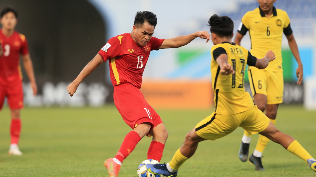 kết quả bóng đá U23 Việt Nam 2-0 U23 Malaysia, kết quả bóng đá U23 châu Á hôm nay, U23 Việt Nam, HLV Gong Oh Kyun, Nhâm Mạnh Dũng, lịch thi đấu vòng tứ kết U23 châu Á