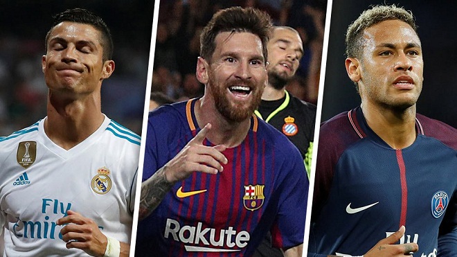 Ronaldo, Messi, Neymar lần thứ ba liên tiếp cạnh tranh Cầu thủ hay nhất FIFA