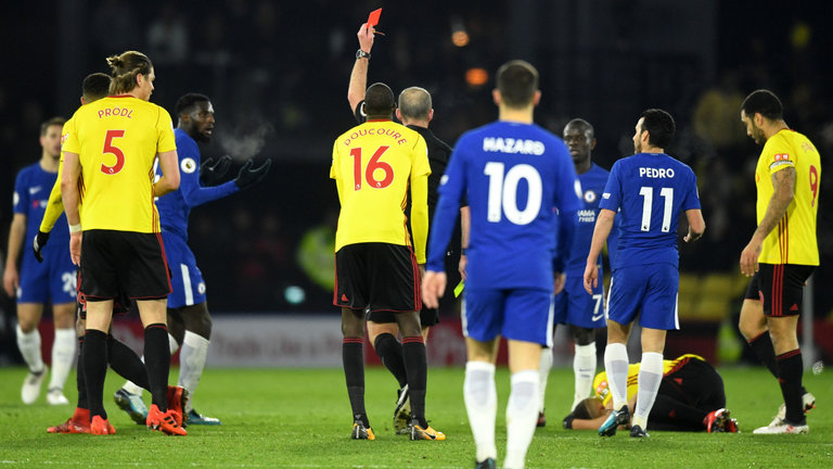 Video clip bàn thắng trận Watford 4-1 Chelsea: Conte lâm nguy