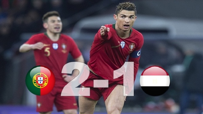 Ronaldo lập cú đúp phút bù giờ, Bồ Đào Nha ngược dòng thắng  Ai Cập 2-1