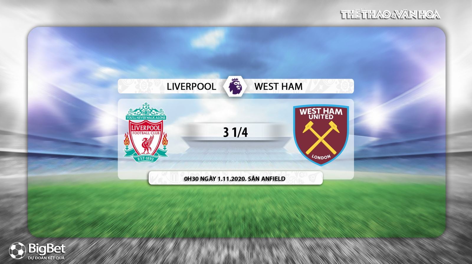 Keo nha cai, kèo nhà cái, Liverpool vs West Ham, K+PM, Truc tiep bong da, Ngoại hạng Anh vòng 7, trực tiếp bóng đá Anh, soi kèo bóng đá, trực tiếp Liveprool