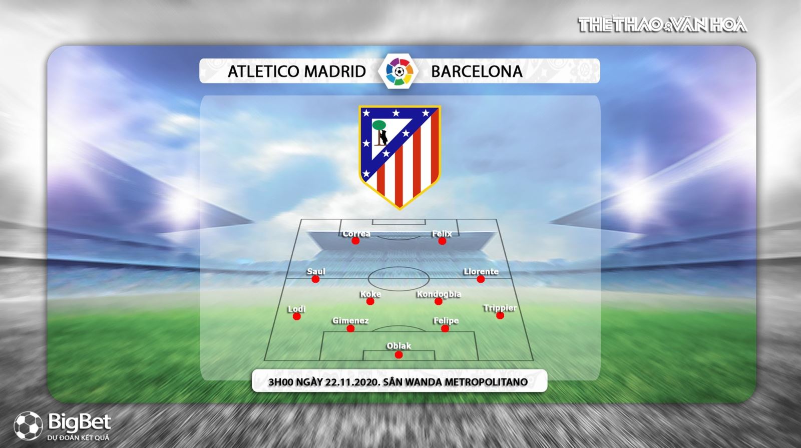 Keo nha cai, Nhận định kết quả, Atletico Madrid vs Barcelona, Vòng 10 La Liga, BĐTV trực tiếp, trực tiếp bóng đá Tây Ban Nha, xem trực tiếp Atletico Madrid vs Barcelona