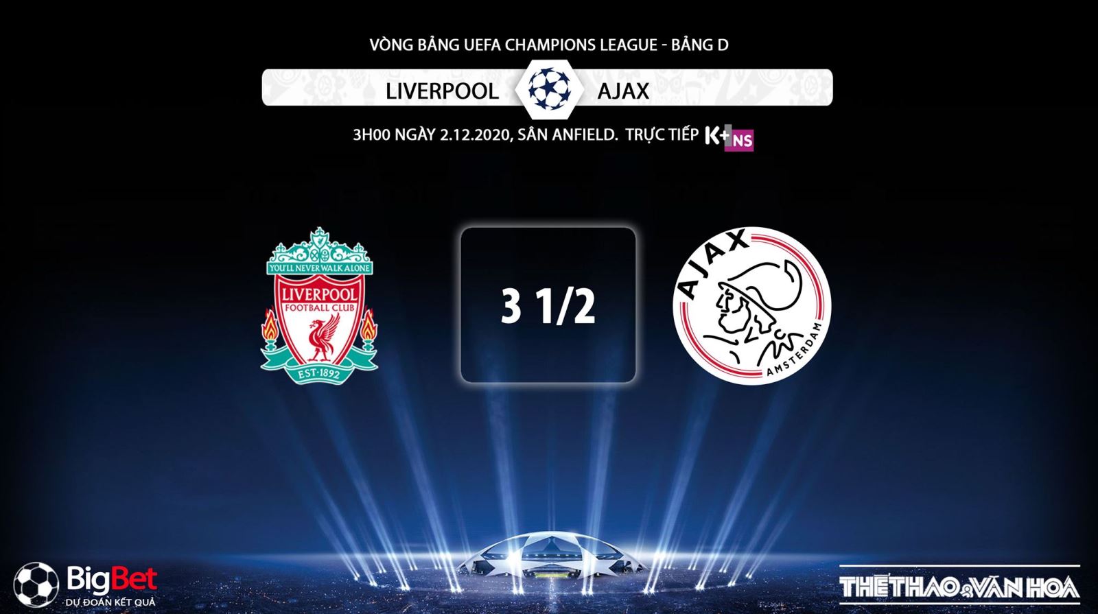 Keo nha cai, Kèo nhà cái, Liverpool vs Ajax, Trực tiếp bóng đá, Cúp C1 châu Âu, trực tiếp Liverpool đấu với Ajax, trực tiếp cúp C1, soi kèo Liverpool, kèo bóng đá