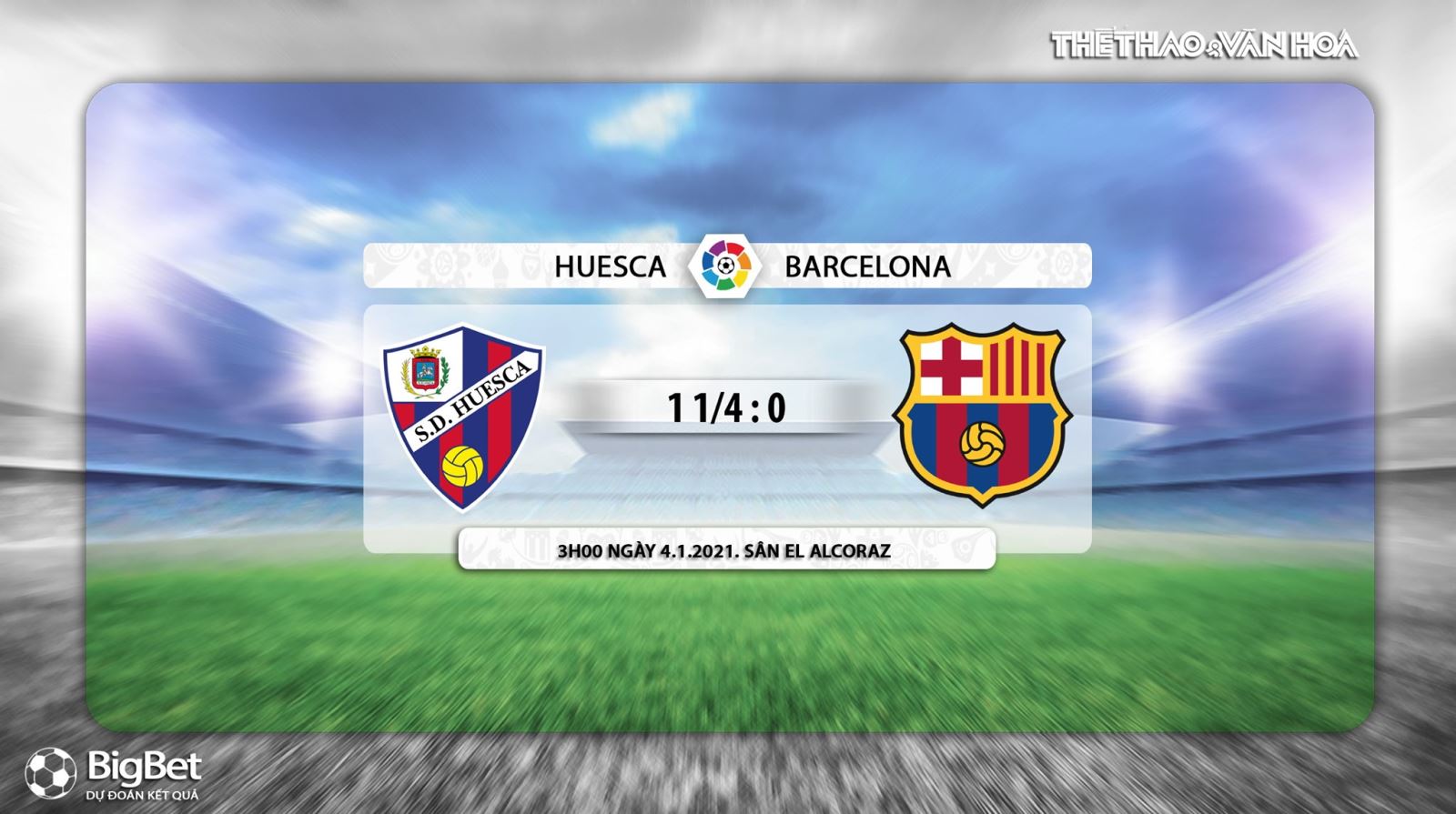 Keo nha cai, Nhận định kết quả, Huesca vs Barcelona, BĐTV, Trực tiếp bóng đá Tây Ban Nha, Trực tiếp Huesca đấu với Barcelona, Kèo bóng đá Huesca vs Barcelona, Vòng 17 La Liga