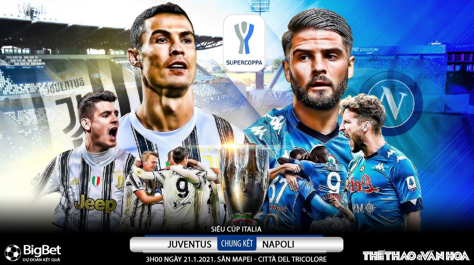 Nhận định bóng đá nhà cái Juventus vs Napoli. Siêu cúp bóng đá Italia