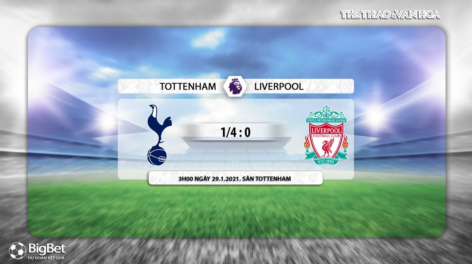 Keo nha cai, Kèo nhà cái, Tottenham vs Liverpool, K+PM trực tiếp bóng đá Anh, vòng 20 Ngoại hạng Anh, Trực tiếp K+PM, Trực tiếp bóng đá, kèo Tottenham vs Liverpool, K+PM