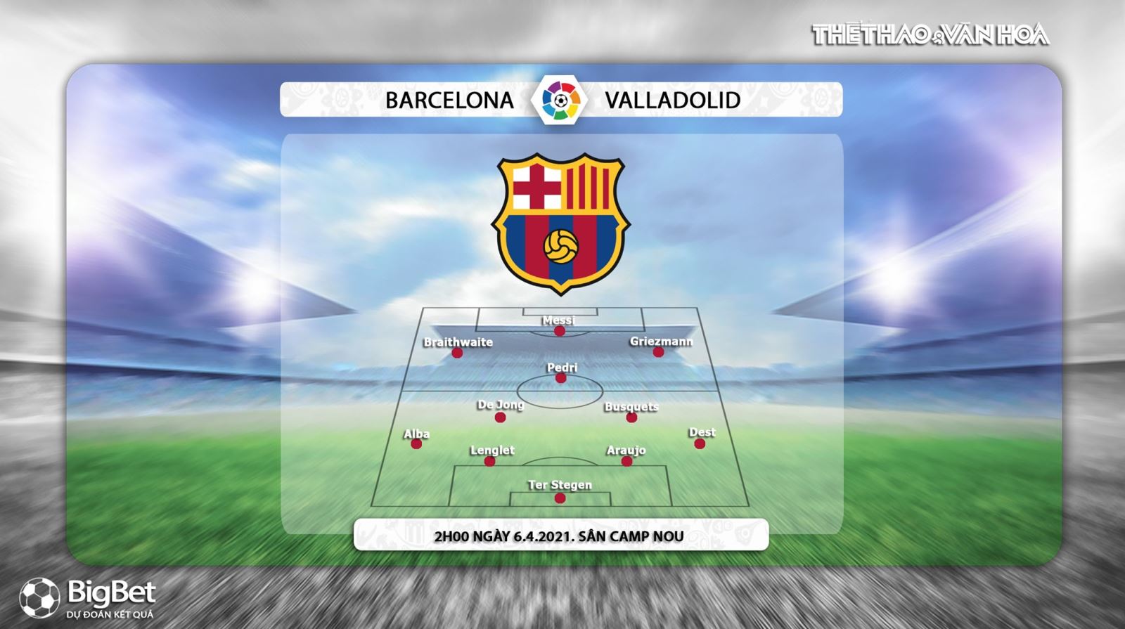 Kèo nhà cái. Barcelona vs Valladolid. BĐTV trực tiếp bóng đá Tây Ban Nha