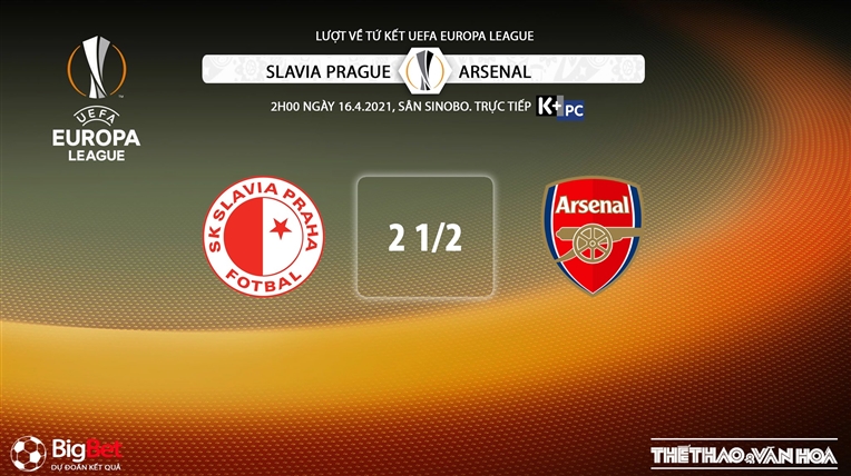 Keo nha cai, nhận định kết quả, Slavia Praha vs Arsenal, trực tiếp Cúp C2, Trực tiếp K+PM, Trực tiếp bóng đá, Arsenal đấu với Slavia Praha, Kèo bóng đá Slavia Praha vs Arsenal