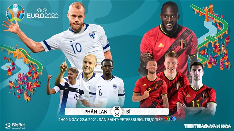 Nhận định kết quả. Nhận định bóng đá Phần Lan vs Bỉ. VTV6 VTV3 trực tiếp bóng đá EURO 2021