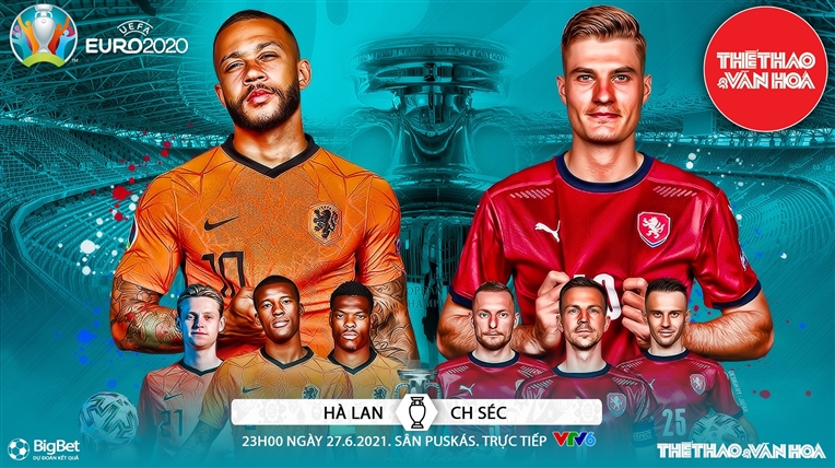 Kèo nhà cái. Soi kèo Hà Lan vs Séc. VTV6 VTV3 trực tiếp bóng đá EURO 2021