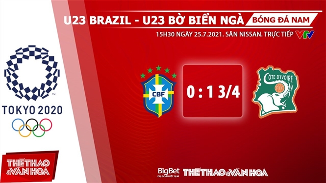 keo nha cai, keo bong da, kèo nhà cái, soi kèo Soi kèo U23 Brazil vs Bờ Biển Ngà, kèo bóng đá Soi kèo U23 Brazil vs Bờ Biển Ngà, VTV6, VTV5, trực tiếp bóng đá hôm nay, Olympic 2021, ty le keo, tỷ lệ kèo