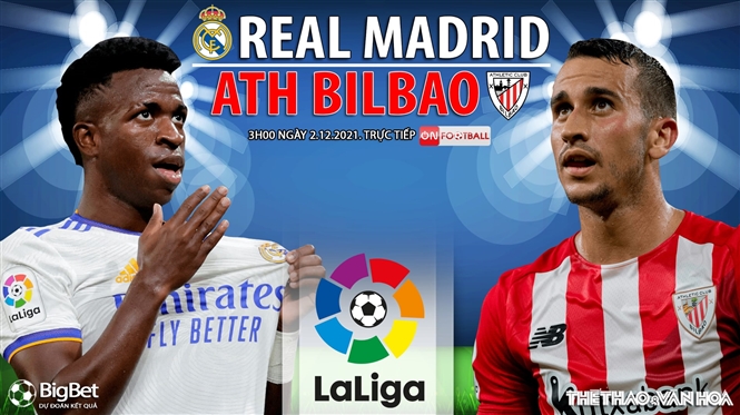 Nhận định bóng đá nhà cái Real Madrid vs Bilbao. Nhận định, dự đoán bóng đá Tây Ban Nha (3h00, 2/12)