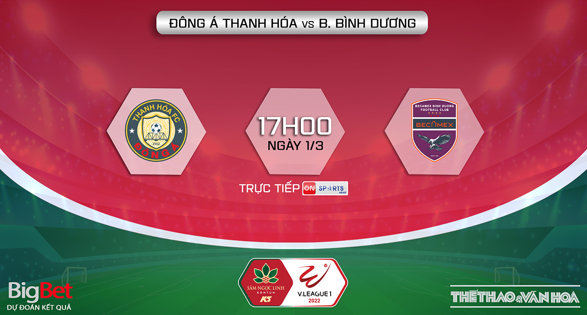 Nhận định bóng đá nhà cái Thanh Hóa vs Bình Dương. Nhận định, dự đoán bóng đá V-League 2022 (17h00, 1/3)