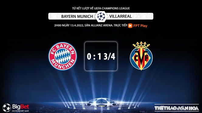 Bayern Munich vs Villarreal, nhận định kết quả, nhận định bóng đá Bayern Munich vs Villarreal, nhận định bóng đá, Bayern Munich, Villarreal, keo nha cai, dự đoán bóng đá, Cúp C1