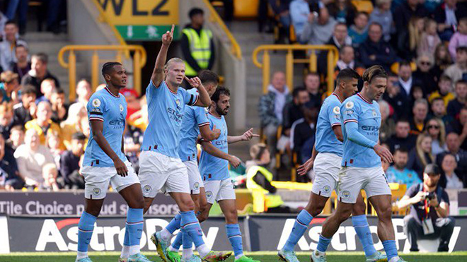 Wolves 0–3 Man City: Haaland, De Bruyne tỏa sáng, Man City lên đầu bảng