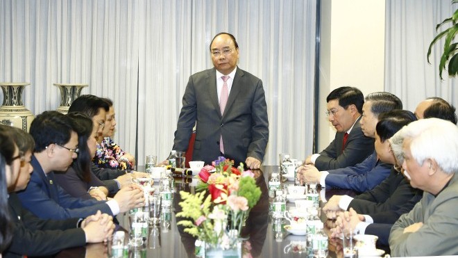 Thủ tướng Nguyễn Xuân Phúc tiếp doanh nhân, trí thức gốc Việt tại Hoa Kỳ