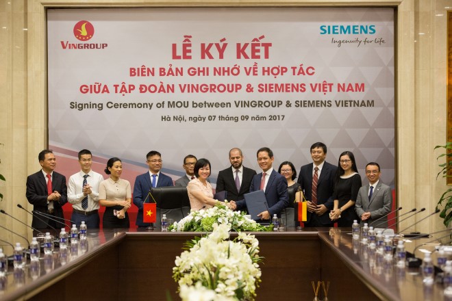 Vingroup và Siemens ký Biên bản Hợp tác về công nghệ