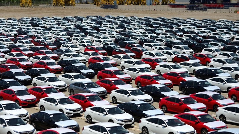 Hàng nghìn xe ô tô nhập khẩu từ Thái Lan thuế 0% xếp kín cảng Hải Phòng