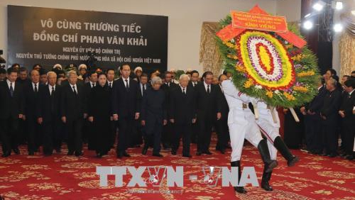 Lãnh đạo Đảng, Nhà nước đến viếng nguyên Thủ tướng Phan Văn Khải