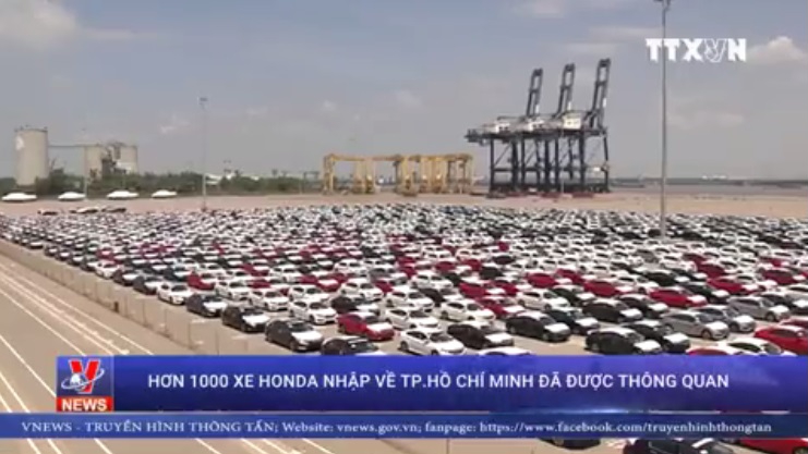 Hơn 1.000 xe ô tô của Honda nhập về TP HCM đã được thông quan