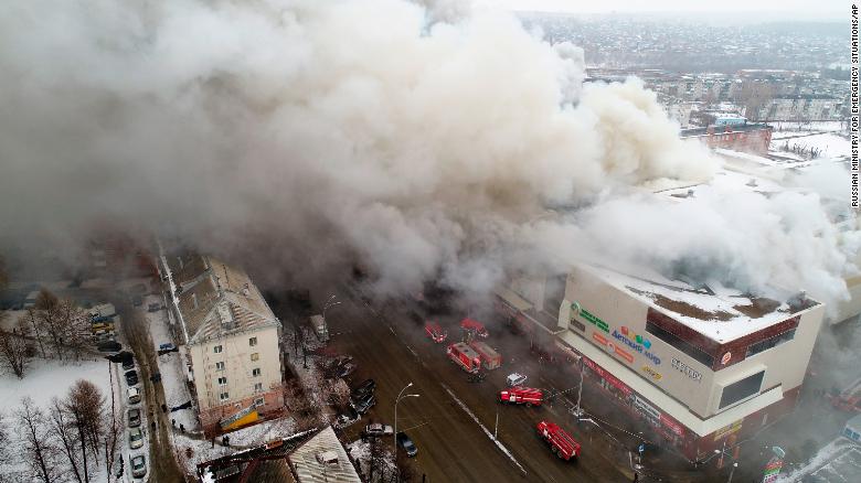 Cháy trung tâm thương mại Nga: Không chuông báo động, nạn nhân tuyệt vọng nhảy từ trên cao