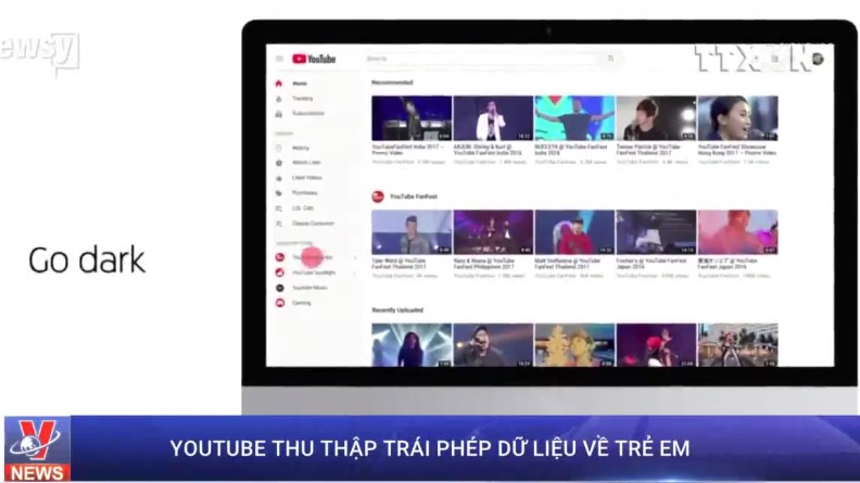 YouTube thu nhập trái phép dữ liệu về trẻ em