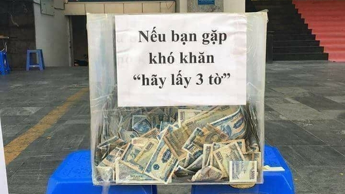 Thùng tiền từ thiện 'khó khăn lấy 3 tờ' bỗng dưng biến mất?