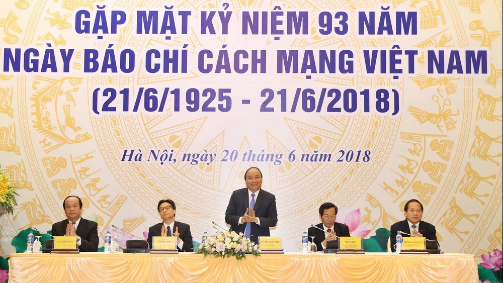 Thủ tướng Nguyễn Xuân Phúc gặp mặt các cơ quan thông tấn, báo chí