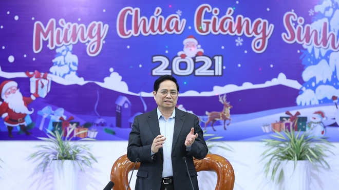Thủ tướng Phạm Minh Chính chúc mừng Noel 2021 các chức sắc, đồng bào Công giáo