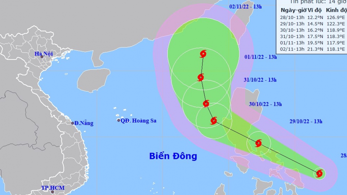 Bão NALGAE mạnh cấp 9 gần Biển Đông